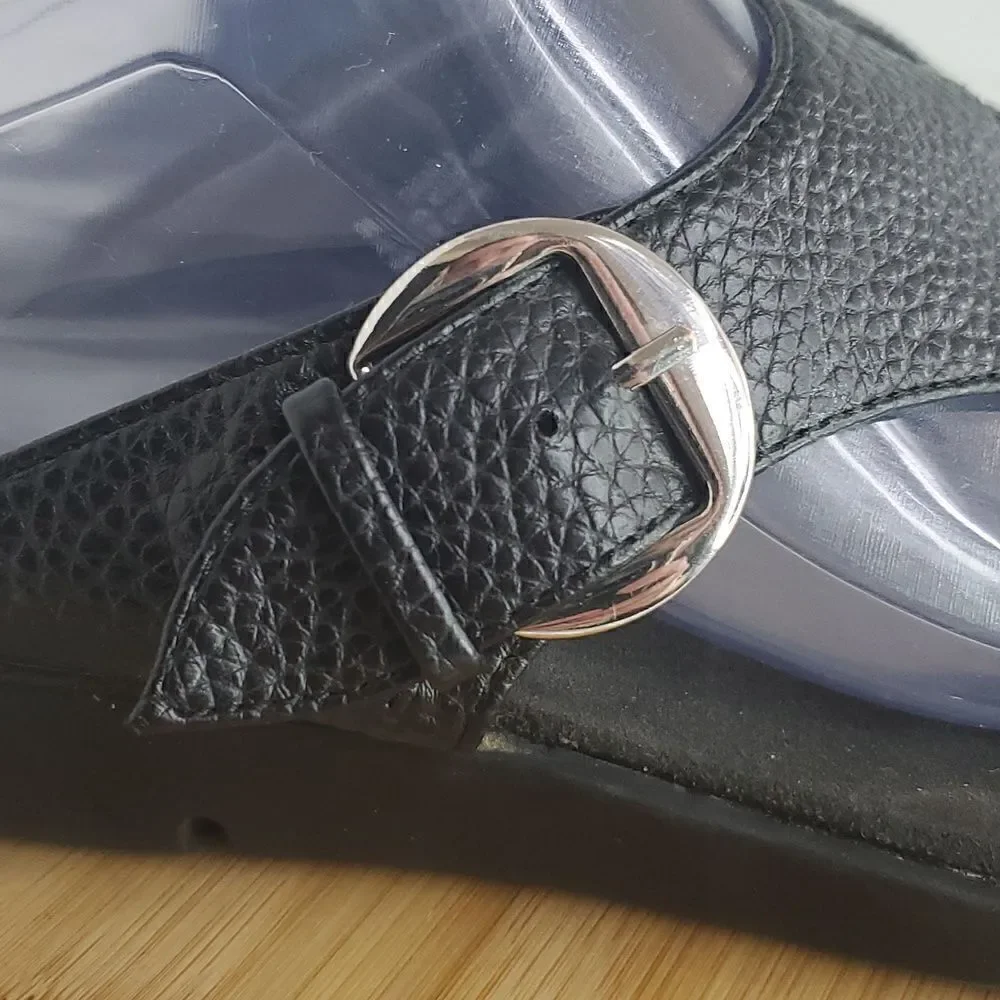 Aerosoles Women's Black Platform Sandal T Strap Toe Post Size 9W - Picture 2 of 10